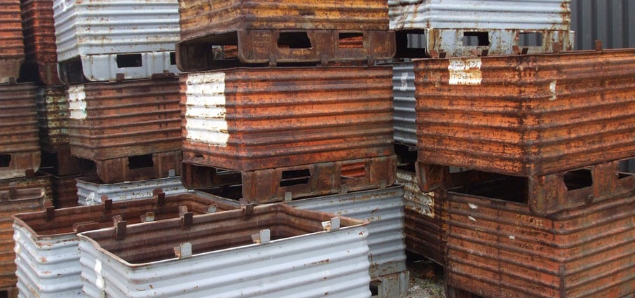 Corrugated Steel Containers 40x49 5x35h, Corrugated Steel Containers
