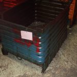 ITEM # 168 - STEEL CORRUGATED BINS (BLUE)  43.5" x 31.5" x 31.25" o/h (22" inside depth)
