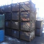 Item #300: Steel Corrugated Bins 33" x 47" x 30"