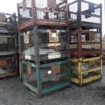 Item #325: Steel Mesh Baskets 46" x 46" x 36" ID Heavy Duty