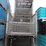 Item #377: Steel Mesh Baskets 54" x 44" x 48" o/h (40" ID)