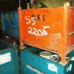 Item #423: Steel Bins 34.5" x 40.5" x 32" o/h (no gates)