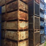 Item #440: Steel Corrugated Bins 53" x 42" x 28" o/h