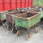 Item #448: Steel Bins with Castor Wheels 25" x 39" x 38" o/h (13.5" ID)