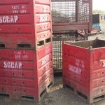 Item #452: Steel Corrugated Vented Bins 32" x 36" x 36" o/h (32"ID)
