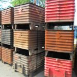 Item #470: Steel Corrugated Bins 32" x 48" x 32" o/h (24" ID)