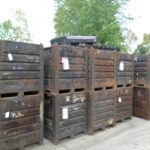Item #476: Steel Corrugated Bins 36" x 48" x 41" o/h (34" ID)