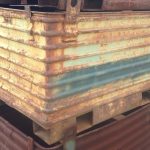 Item #511: Steel Corrugated Bins 54" x 36" x 32" o/h