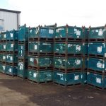 Item #546: Steel Vented Bins 32" x 36" x 24" o/h (17.5" ID)