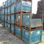 used steel vented bins