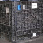 used plastic collapsible bin