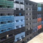 used plastic collapsible bins