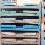 Item #634: Steel Knock Down Bins 48" x 64" x 34" o/h (28" ID)