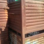 Item #650: Steel Corrugated Bin 35" x 50" x 38" o/h (30" ID)