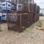 Item #666: Steel Mesh Baskets 66" x 54" x 64" o/h