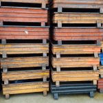 Item #705: Steel Corrugated Bins 40" x 32" x 12" o/h (8" ID)