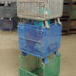 Item #709: Steel Collapsible Mesh Baskets 20" x 18" x 22" o/h (16" ID)