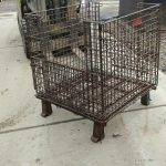 Item #712: Steel Collapsible Mesh Baskets 36" x 36" x 40" o/h (32" ID)