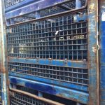 Item #722: Steel Mesh Baskets 57" x 47" x 41" o/h, 1 gate.