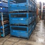 Item #723: Steel Solid/Mesh Bins 54" x 44" x 40" o/h with top pins