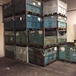Item #745: Steel Vented Bins 54" x 44" x 40" o/h (30.5" ID)