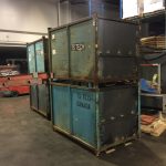 Item #767: Steel Bins 70.5" x 46.5" x 48.5" o/h (3 sides 43" ID , 1 end 32.5" ID)