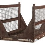 Item #804: Steel 2-Sides Baskets Wing Wall on Short Sides 86" x 54" x 50.5" o/h