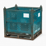 Item #802: Steel Vented Bins 36" x 32" x 36" o/h