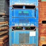 Item #841: Steel Vented Bins 32" x 32" x (18" ID), 1 gate.