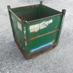 Item #845: Steel Bins with Mesh Floors 30" x 32" x 32" o/h, (26" ID)
