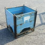 Item #848: Steel Bins 32" x 30" x 33.75" o/h, (26" ID), 2 gates