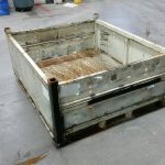 Item #828: Steel Vented Bins 56.25" x 48.5" x 25.25" , (16.5" ID)