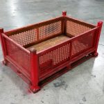 Item #855: Steel Perforated Bins (Solid Floors), No Gates, OD: 48" x 30" x 22.5" o/h, ID: 45" x 27" x 14" ID.