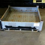 Item #860: Steel Vented Bins, No Gates, OD: 53" x 48" x 18" o/h, ID: 52.25" x 47.25" x 10" ID.