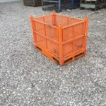 Item #900: Steel Perforated Bins, OD: 48" x 29.75" x 36" o/h, ID: 44" x 26" x 26.25" ID, 4 gates.