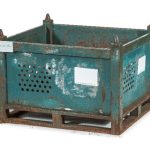 Item #886: Steel Vented Bins 36" x 32" x 26" o/h