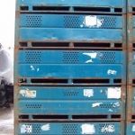 Item #880: Steel Vented Bins 72" x 36" x 26" o/h, (18" ID).