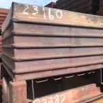 Item #920: Steel Corrugated Bins 33" x 33" x 26" o/h, (18" ID)