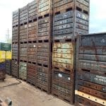 Item #1001: Steel Vented Corrugated Bins 32" x 36" x 34" o/h, (28" ID).