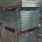 Item #1009: Steel Corrugated Bins 39" x 55" x 30" o/h, (24" ID), Rotatable.