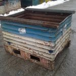 Item #1024: Steel Corrugated Bins 48" x 37" x 34" o/h