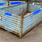Item #983: Steel Corrugated Bins 96" x 48" x 36" o/h, no gate.
