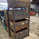 Item #1048: Steel Bins 35.5" x 23" x 20" o/h, grey