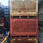 Item #1039: Steel Perforated Bins 48" x 48" x 36" o/h.