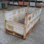 Item #1055: Steel Vented Bins 87" x 36" x 36" o/h.