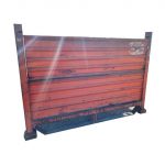 Item #2004: Steel Bins, Corrugated on 50" sides, Expanded Metal on 33" sides & floors, with gate.