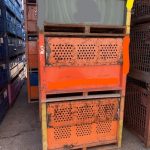 Item #2008: Steel Vented Bins 48" x 45" x 34" o/h, gates.