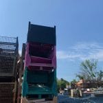 Item #2046: Steel Collapsible Bins 30" x 32" x 29" o/h.