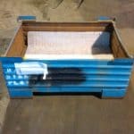 Item #2040: Steel Corrugated Bins OD: 49" x 38" x 20" o/h, ID: 44" x 33.5" x 13.5" ID, no doors.