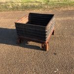 Item #2061: Steel Corrugated Bins 34" x 34" x 26" o/h, no gates.